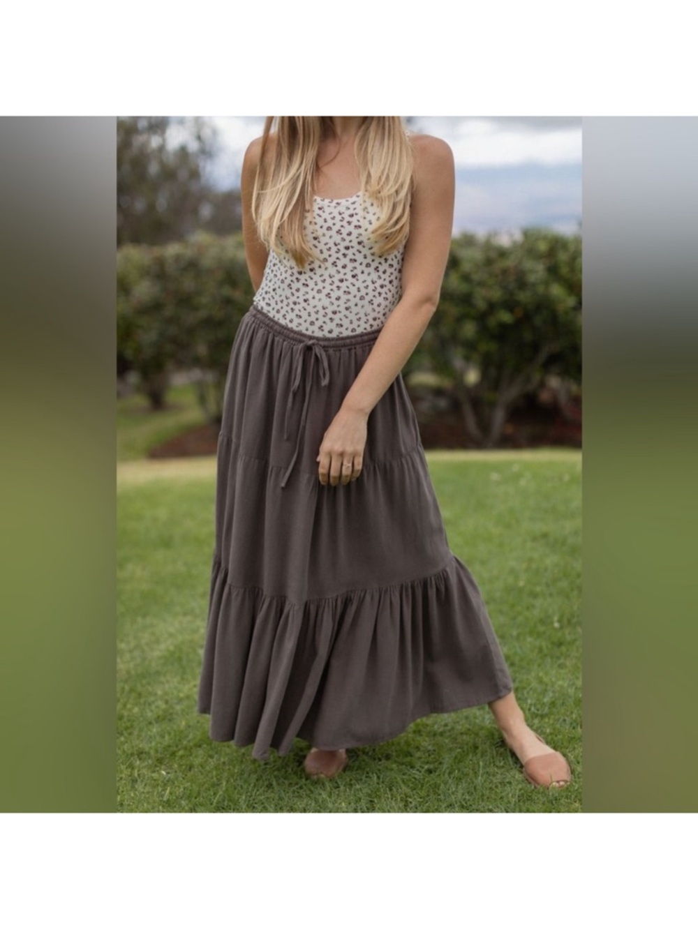 NWT Neuflora Charleston Skirt in Brown